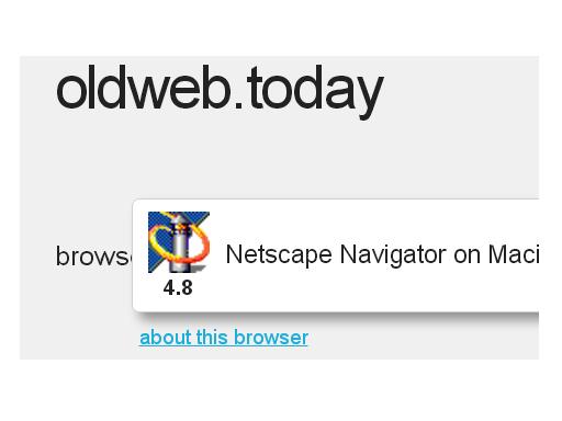 Oldweb.today for Web