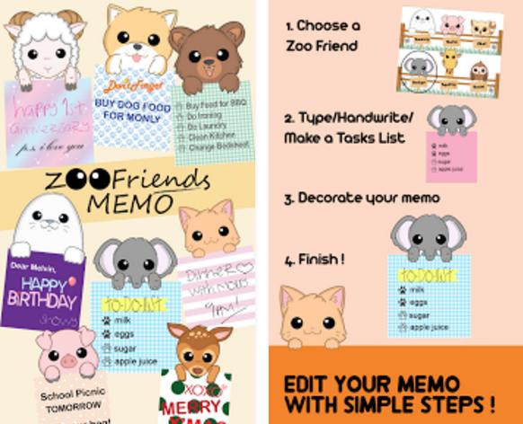 Zoo Friends Memo for Android