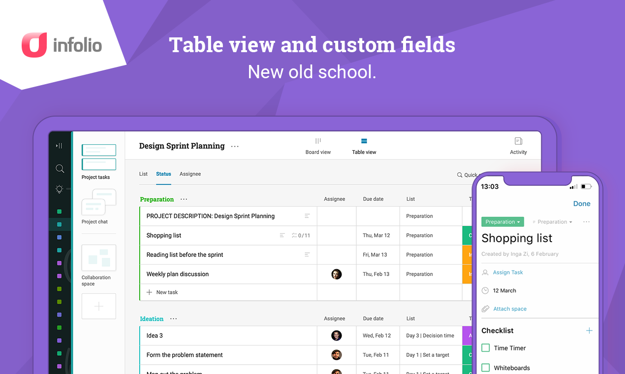 Infolio – Best Task management and team collaboration app