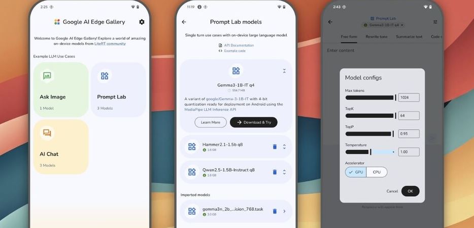 Google AI Edge Gallery App