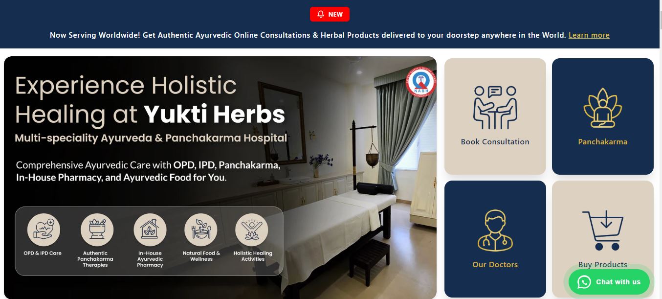 Panchakarma Treatment at Yukti Herbs